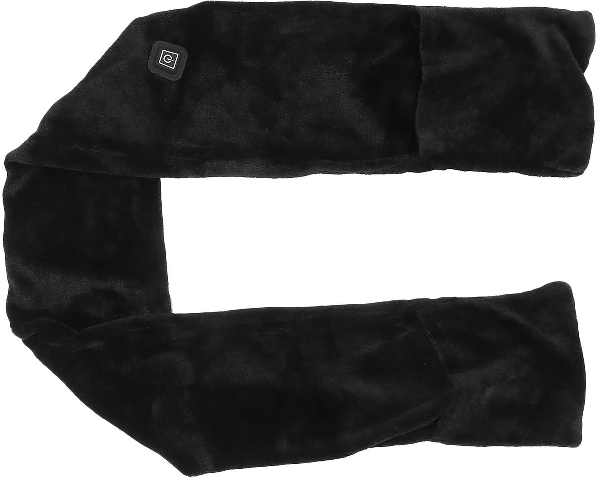 aladdien - Verwarmde Sjaal - Verstelbare Temperatuur - Lange Warmte - Zwart - Fleece Sjaal - Handwarmers - Geschikt voor Koude Dagen