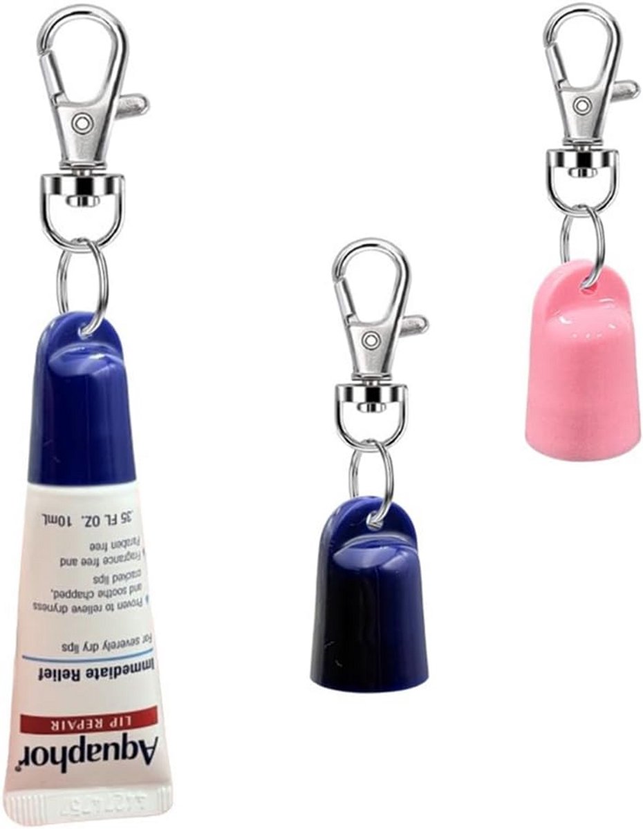 2 Stuks Lipbalsem Sleutelhangers voor Dames - Handige Accessoire voor Lippenstift