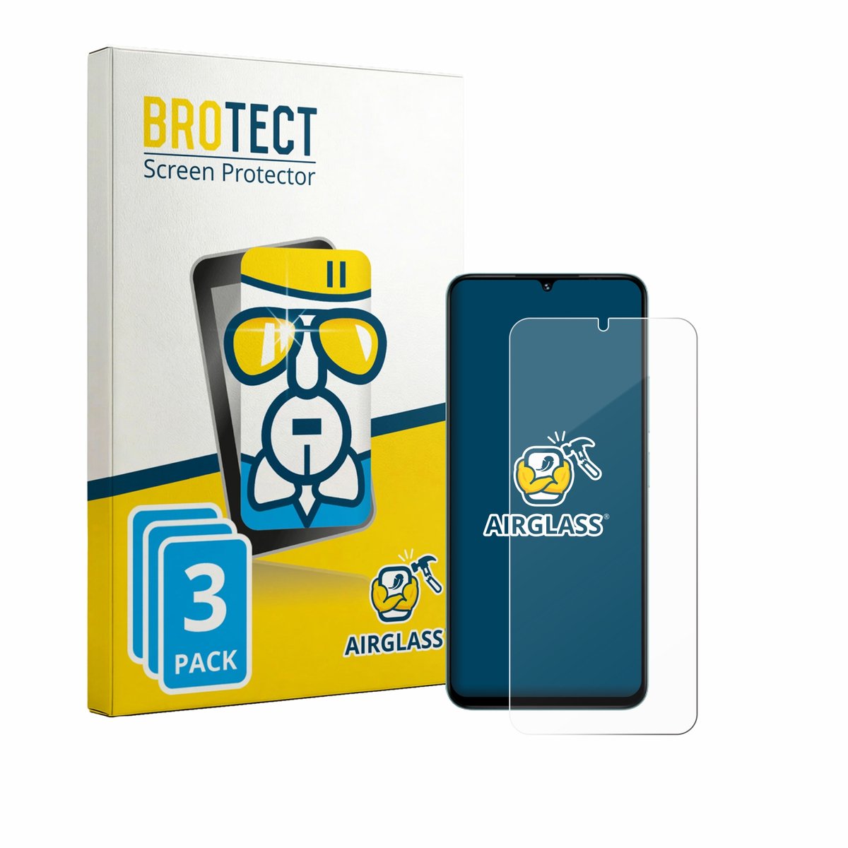 Screenprotector 3 Stuks voor Umidigi A75x Beschermglas transparant