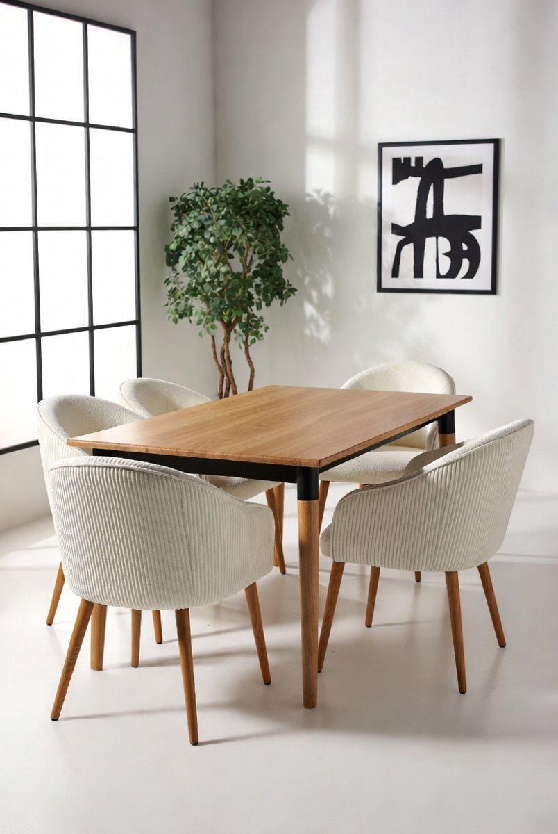Luxe Fluwelen Eetkamerstoel met Armleuningen – Scandinavische Design Kuipstoel Loungestoel