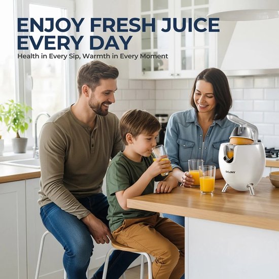 Allero Citruspers - Citroenpers - Juicer - Sinaasappel Centrifuge - Roestvrijstaal - Wit - 400 ML - Stille Motor - Opzetstukken van Merkloos — afbeelding 5