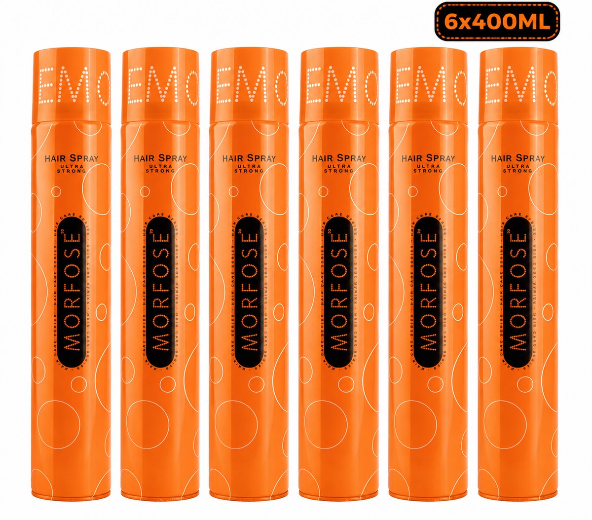 Morfose Hair Spray Ultra Strong – 6 x 400 ml | Extra Sterke Fixatie | Langdurende Hold--Morfose Hair Spray Ultra Strong – 6 x 400 ml | Extra Strong Hold | Long-Lasting Fixation