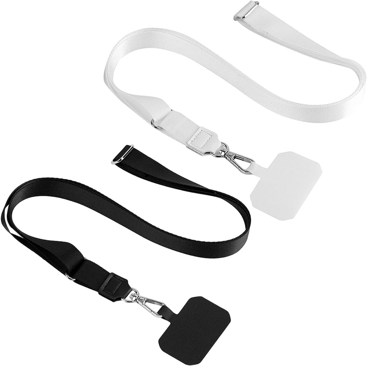 Verstelbaar mobiel telefoonkoord met diefstalbeveiliging, 60-80 cm, afneembare bekleding, geschikt voor alle smartphones en tablets