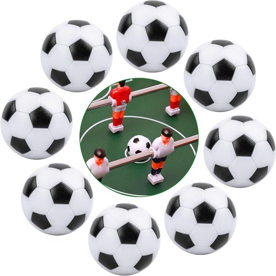Set van 8 hoogwaardige en stille tafelvoetbalballen van 32 mm, ideaal voor tafelvoetbal en spelplezier van Merkloos — afbeelding 5