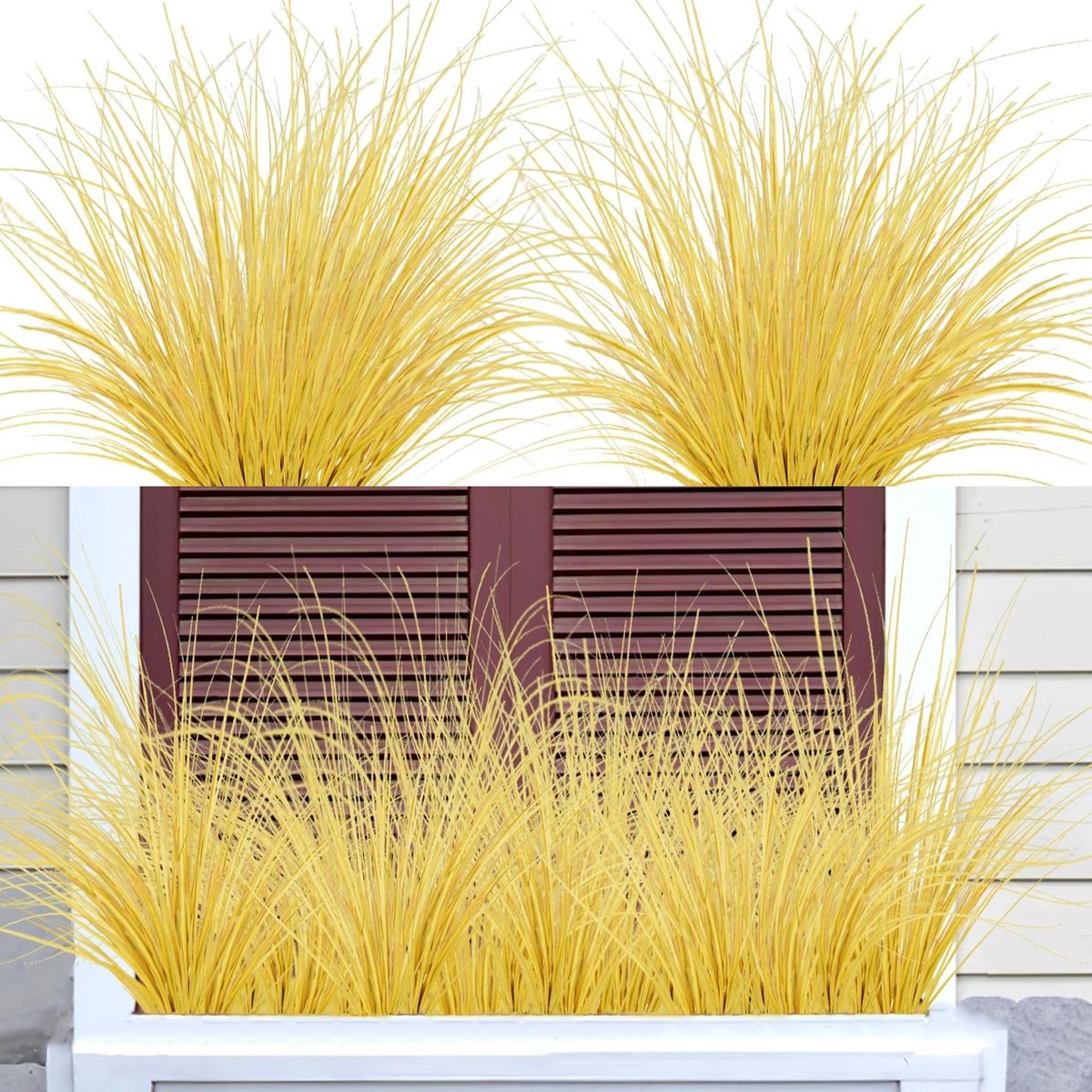 12 Bundels Weerbestendige Kunstplanten voor Buiten - UV-bestendige Grasplanten voor Balkon, Tuin en Binnengebruik