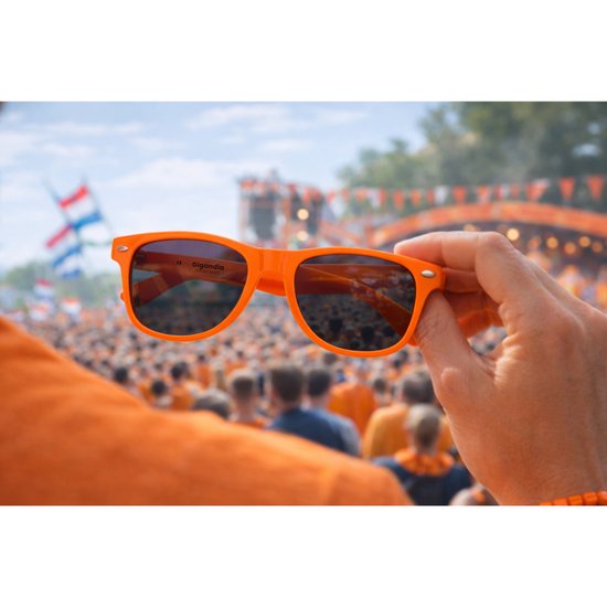 Oranje Zonnebril Nederland - Festival Bril met Nederlandse Vlag - Koningsdag, EK & WK Accessoire — afbeelding 3