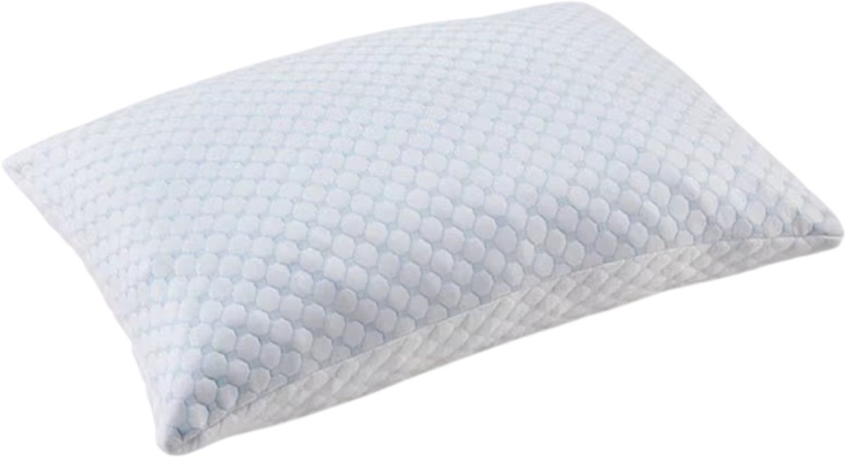 rimmo Zomer Koel Kussen met IJs-Zijde en Bamboevezel – Koel Slaapkussen, Memory Foam Hoofdkussen, Ademende Hotelkwaliteit Kussen voor Thuis, Verkoelend Kussen 51x76 cm Wit