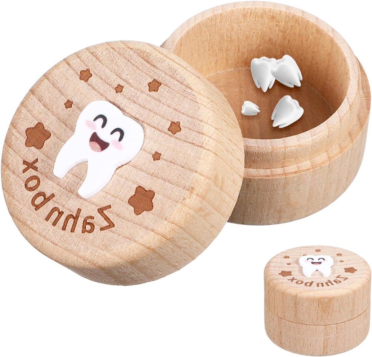 Creatieve Melktanddoos voor Jongens en Meisjes, 3D Cartoon Tandprint, Perfect Kraam- en Verjaardagscadeau voor Nieuwe Ouders