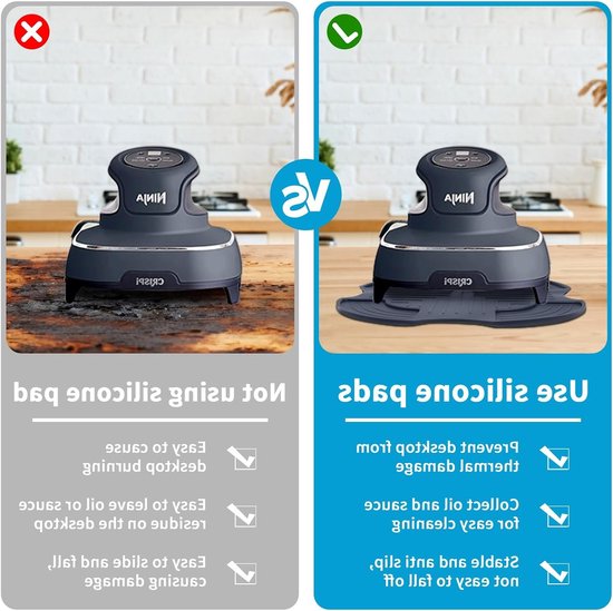 Siliconen Mat voor Airfryer - Hittebestendige Ondergrond voor Crispy Koken, 26.5 x 26.5 cm, Ideaal voor Bakken en Grillen van Merkloos — afbeelding 2