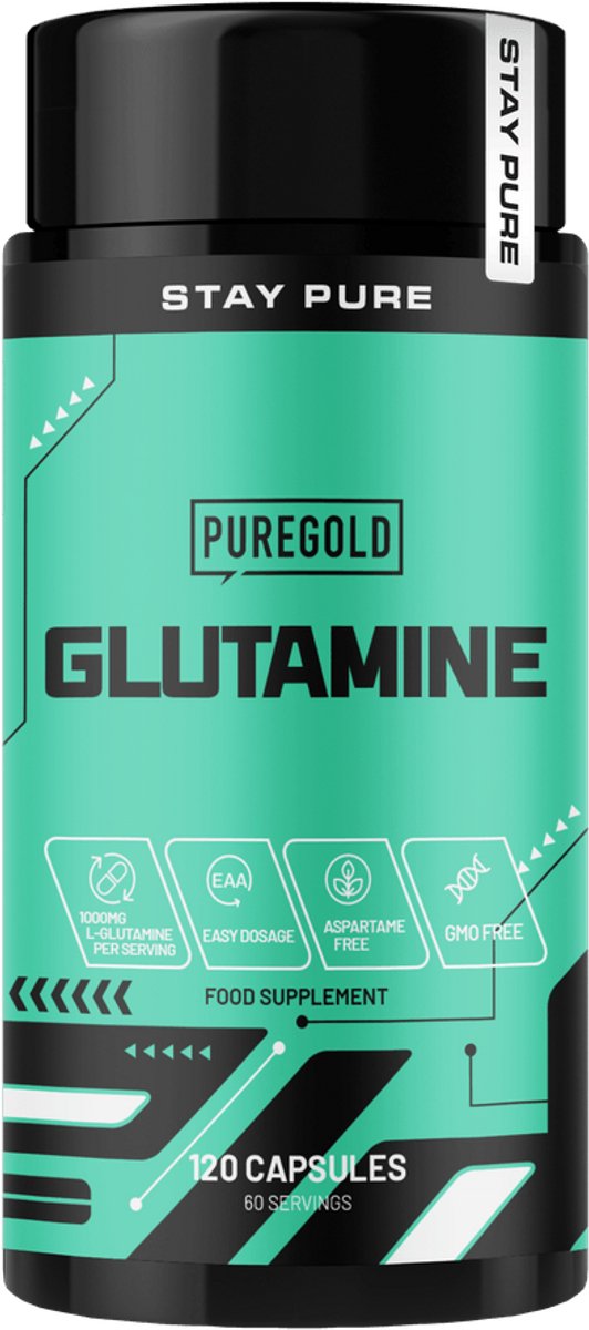 Pure Gold Glutamine Capsules – L-Glutamine Aminozuren – 120 Capsules