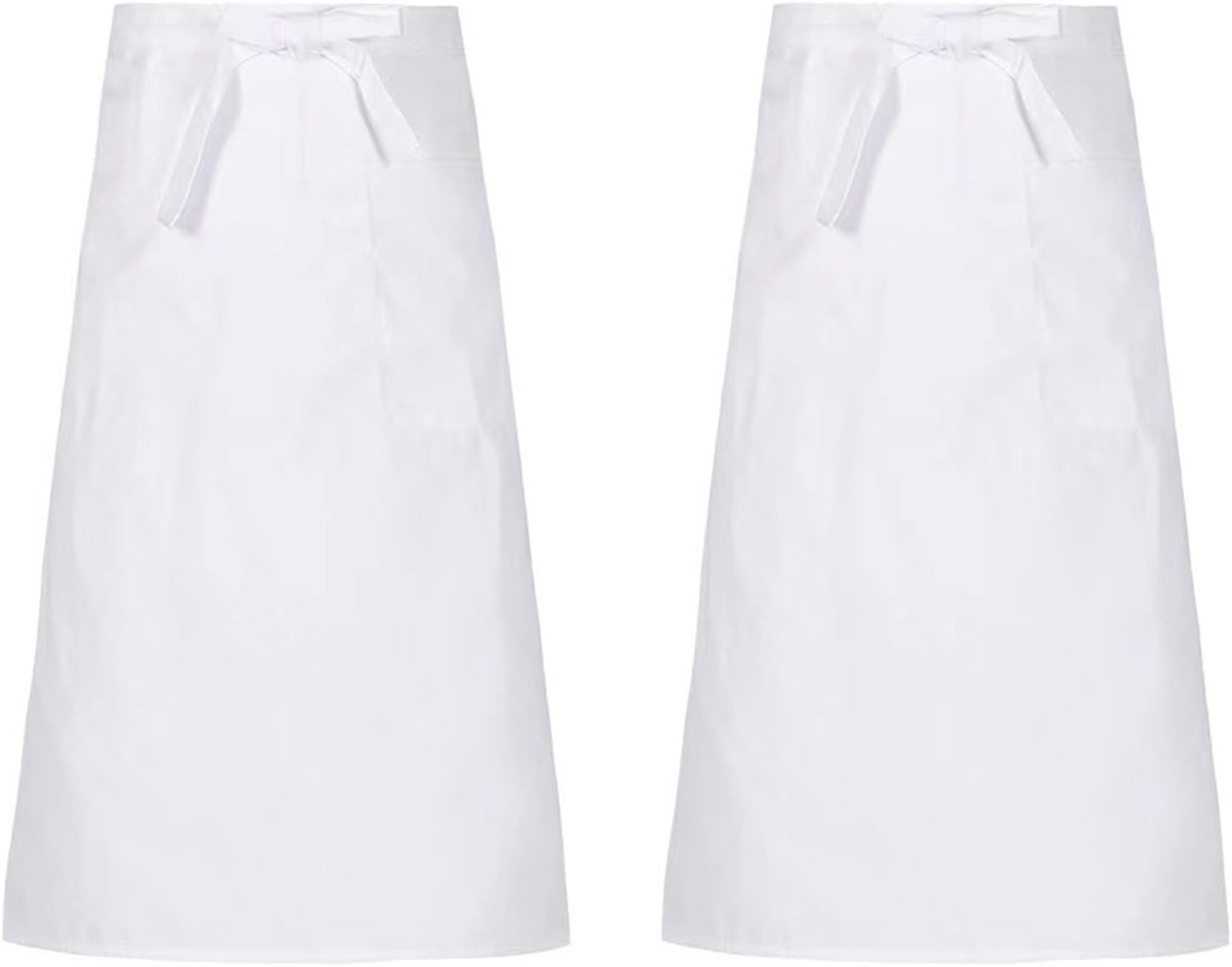 Oberschort - Professionele Chef Schort met Ruime Zakken - 2 Stuks
