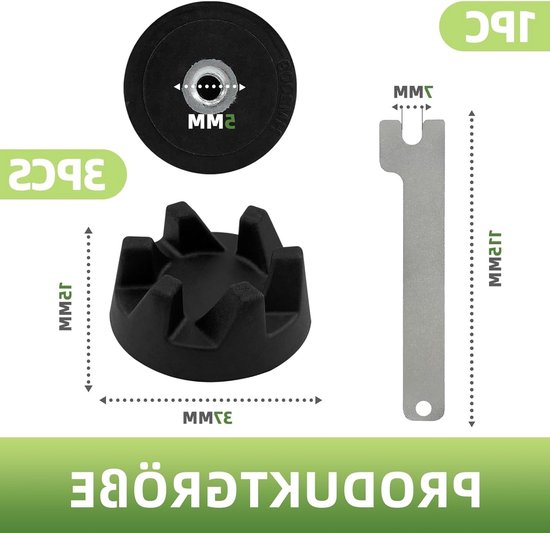 Set van 3 aandrijfwielen voor staande mixer, hoogwaardige materialen, inclusief montage sleutel, perfect voor KSB5 en andere modellen — afbeelding 5