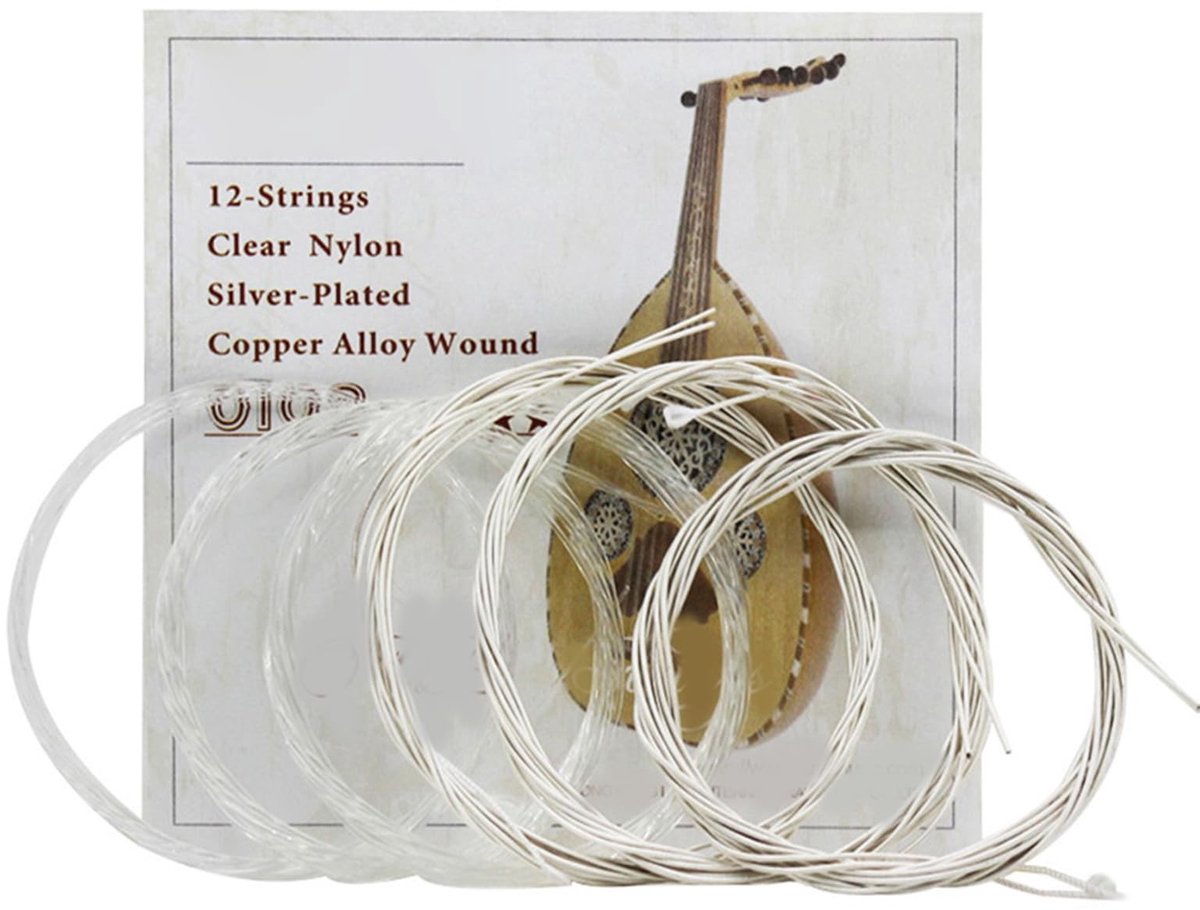Snaar Set - Oud Snaren - Muziek Instrument - Verzilverd Koper Nylon - 12 Snaren