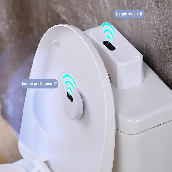 Automatische toiletspoeling met sensor, oplaadbare inductietoiletspoeler voor badkamer en hotelgebruik van Merkloos — afbeelding 2