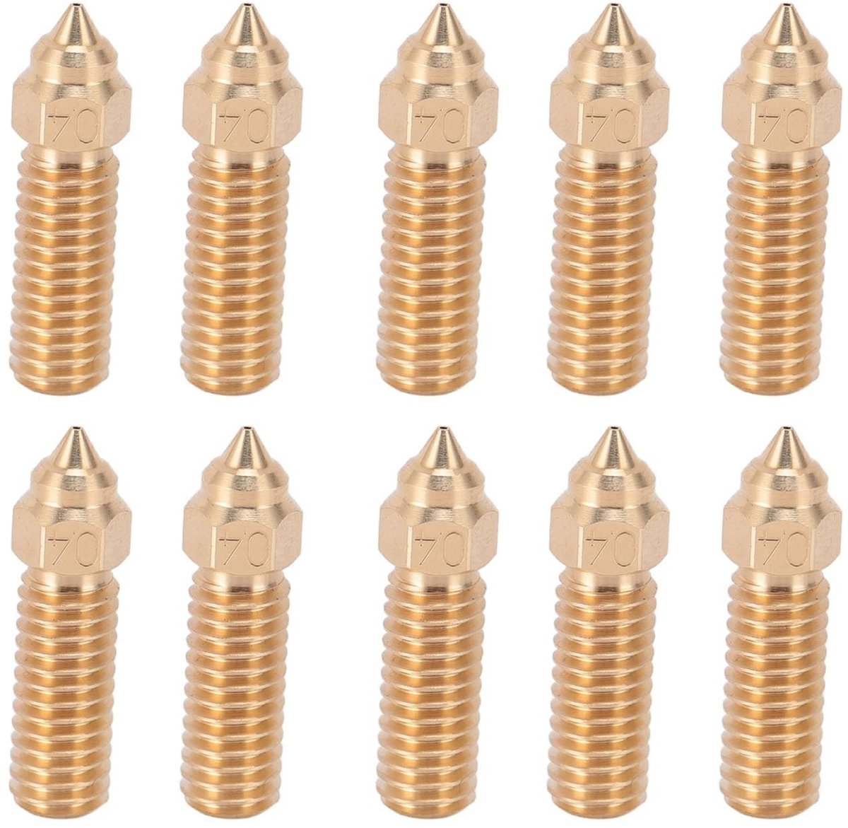 aladdien - K1-mondstukken - 3D-printer extruder spuitmonden - Hoge temperatuurbestendigheid - Messing - Slijtvast - 10 stuks - Geschikt voor K1 en mee