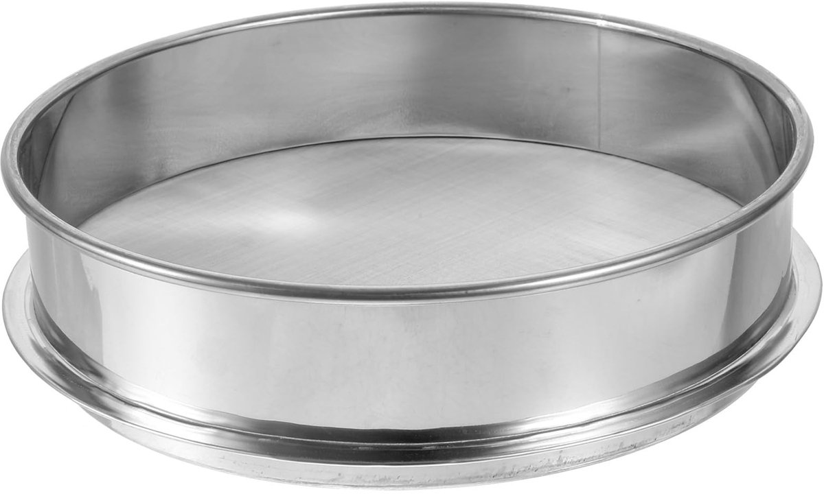 aladdien - Stuifmeel Sifter Shaker - Fijne Zeef voor Kruiden - 20cm Diameter - Roestvrij Staal - Ideaal voor Keuken - Vaatwasserbestendig