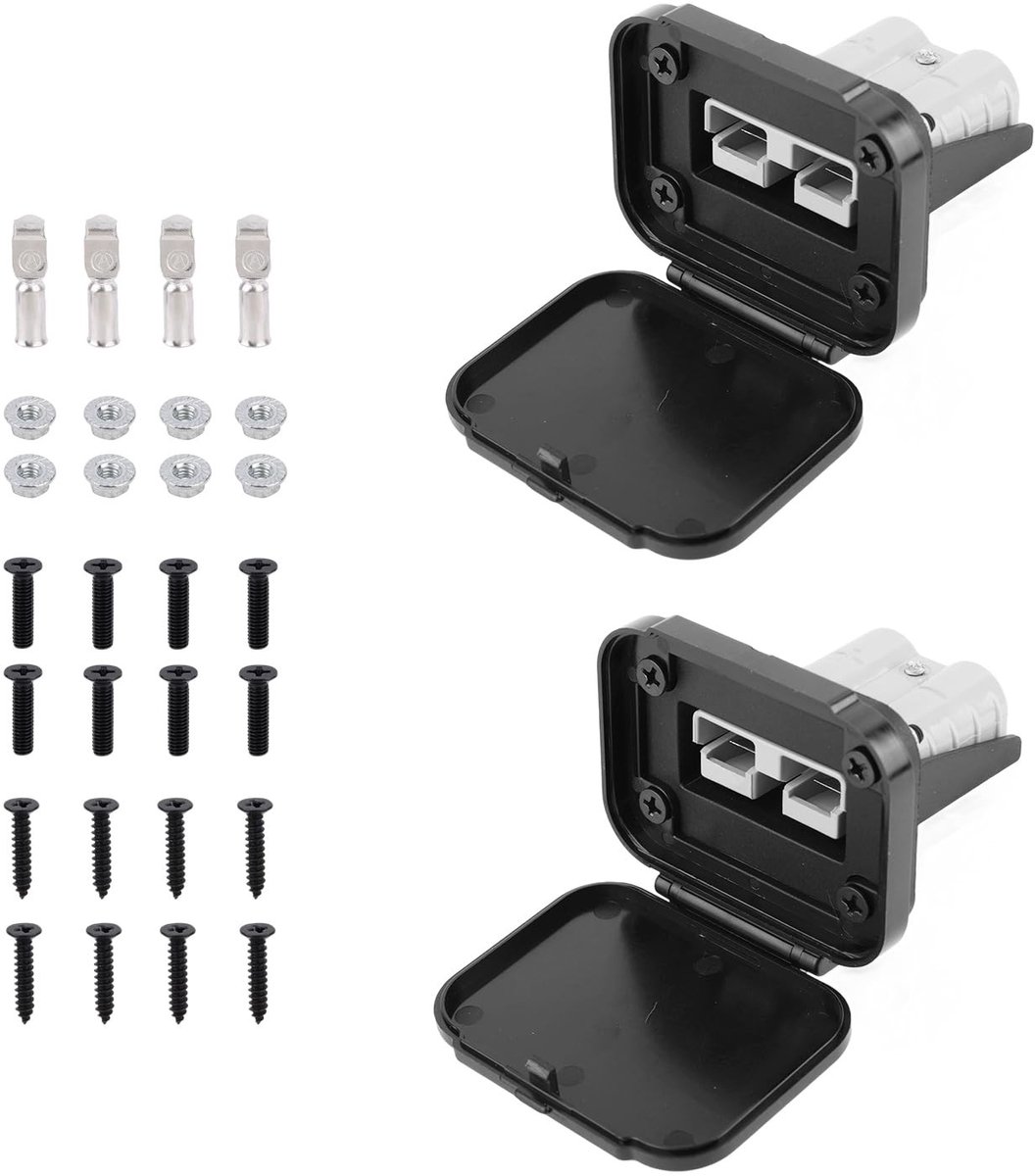 Allecto - Snelkoppelingen - Waterdichte SB50 plug - Beugel en kap - Geschikt voor auto camper boot ATV - 50A - 2 stuks
