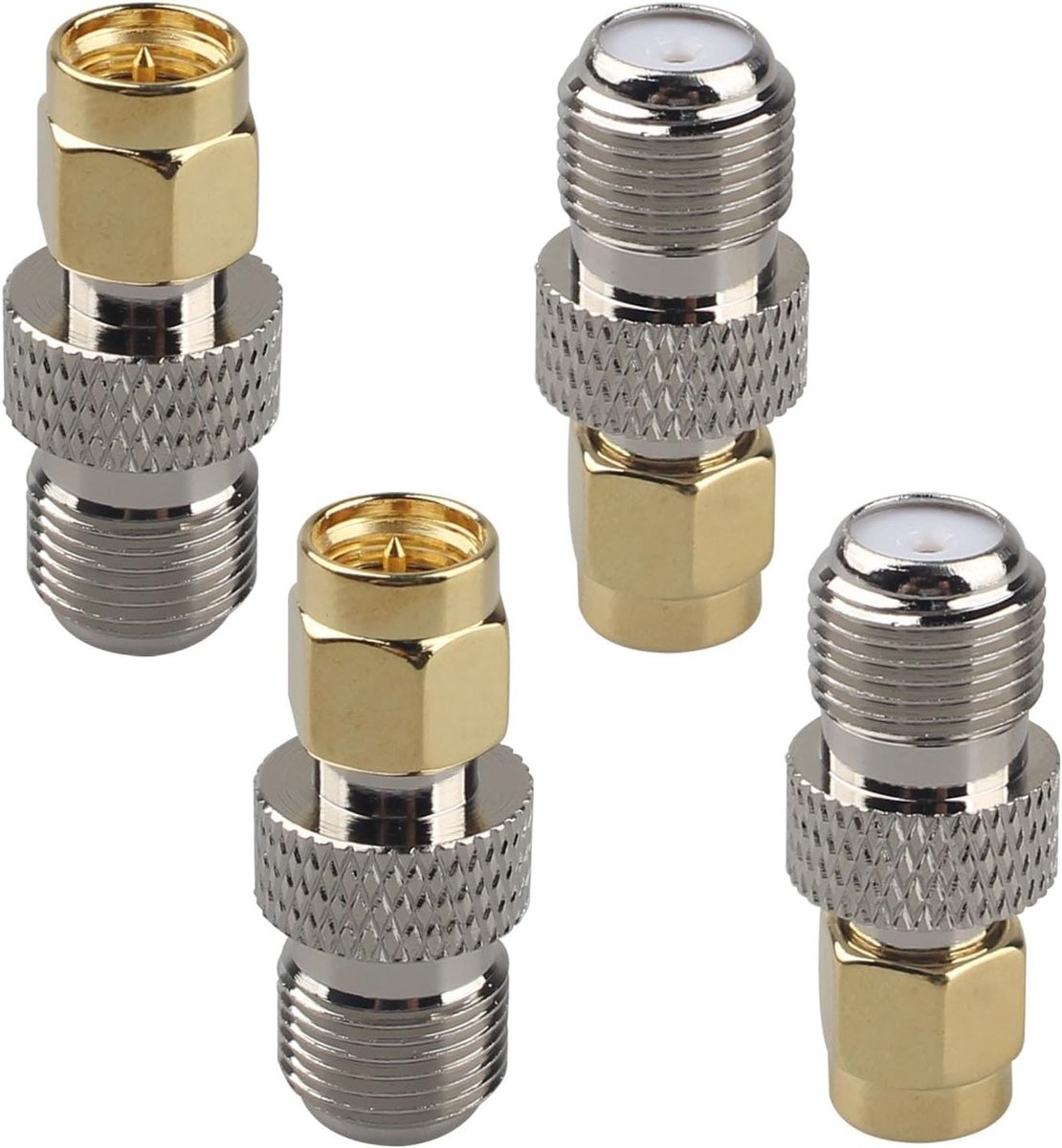 Allecto - Antenneconnector SMA Male naar F Female - Coaxkabeladapter - LMR Wi-Fi CB Radio Transceiver - Wireless LAN Device - RF-toepassing - Exter...