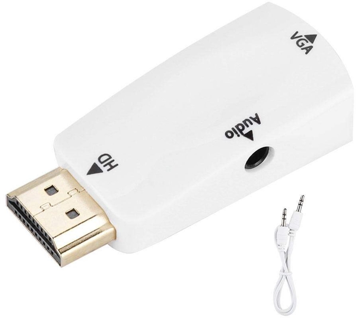 HDMI naar VGA Adapter met 3.5mm Audio Jack - HD 1080P Converter