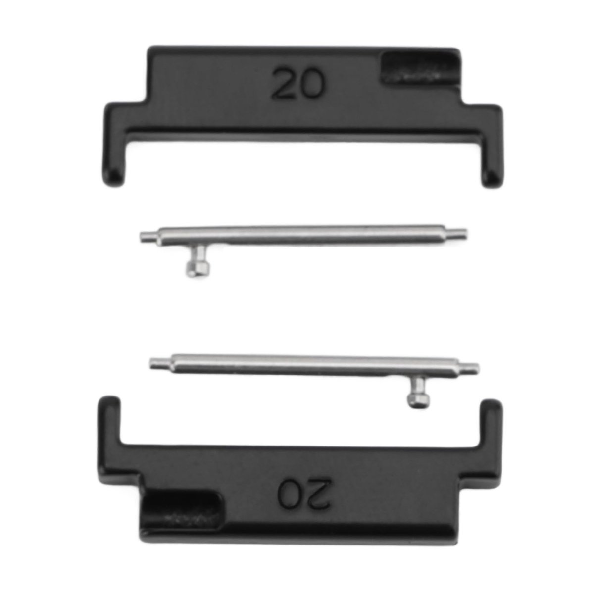 Allecto - Horlogeband Adapter - Vervangbare Connectoren - 22mm naar 20mm - Geschikt voor Horloges - Eenvoudig te installeren - Stevig en duurzaam