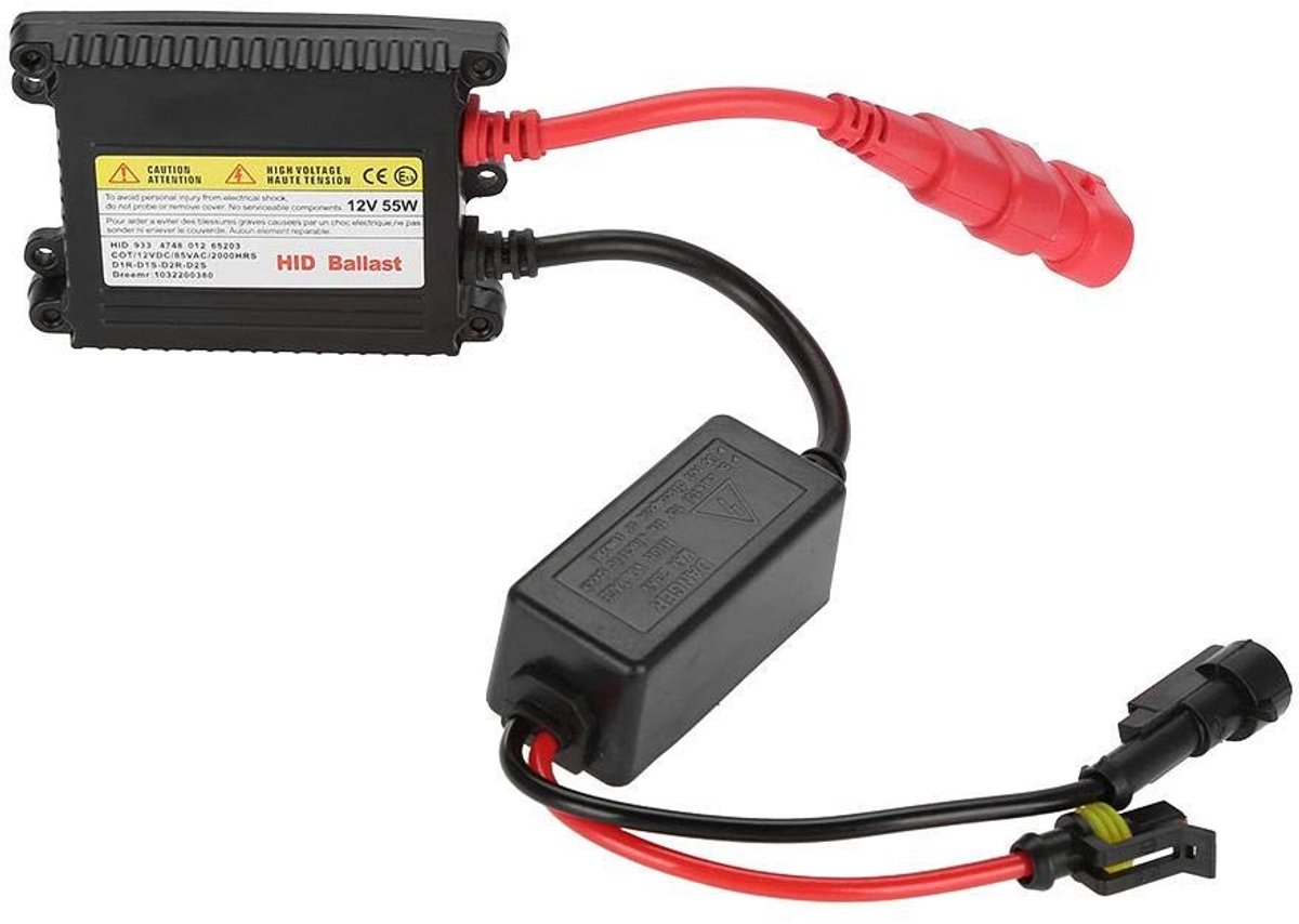 SPHProducts - Xenon Countersunk Ballast - 12V 55W - Waterdichte vervangingskit - Zwart - Universeel - Geschikt voor auto en motor