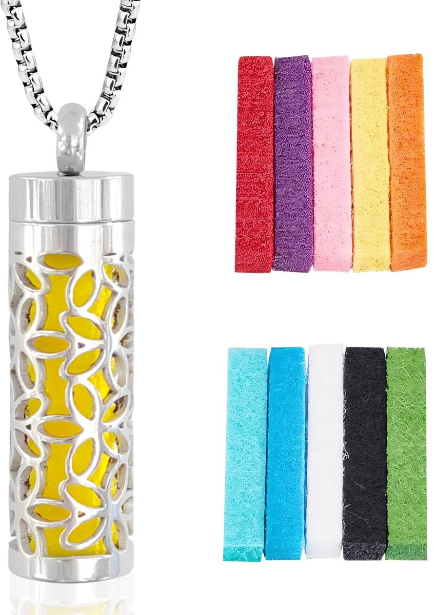 Allecto - Essentiële Olie Hanger - Aromatherapie Sieraad - Stijlvol en Duurzaam - Voor Dames en Heren - Perfecte Cadeau - Inclusief 10 Geur Pads