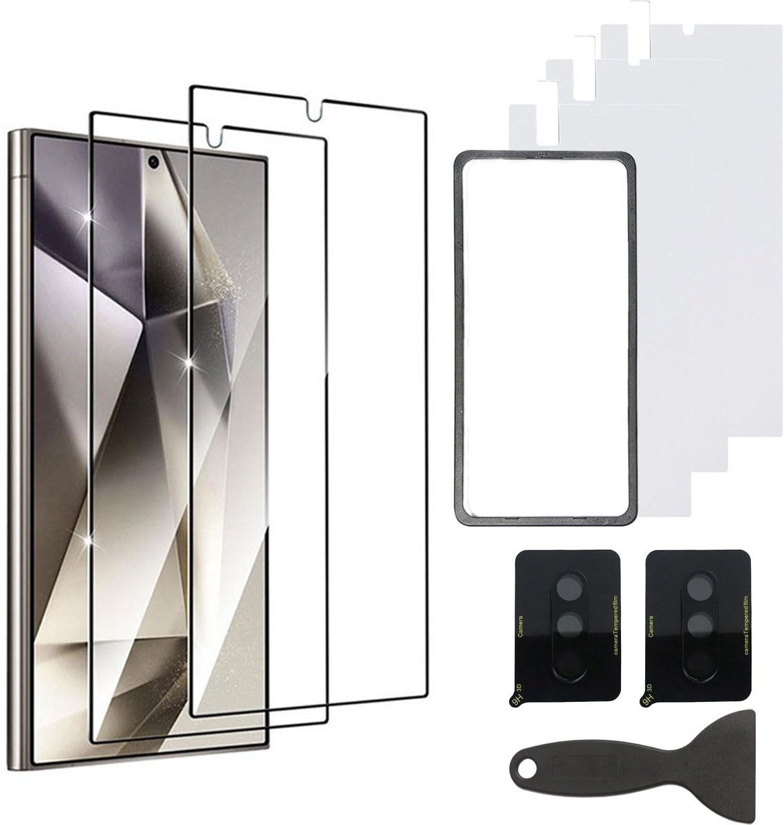 Samsung Galaxy S25 Screen Protector Set - 3x Tempered Glass + 2x Camera Bescherming