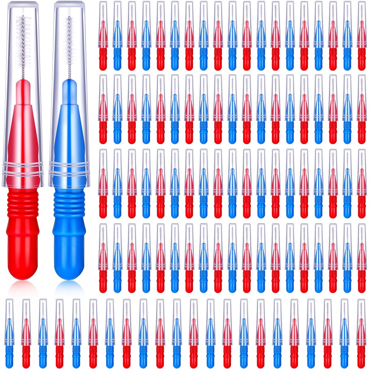 aladdien - Interdentale Borstels - Tandheelkundige Flossers - 100 Stuks - Kleurrijk - Tandpicks - Mondhygiëne - Tandreiniging