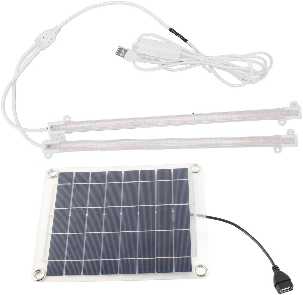 Solar Grow Lights - Full Spectrum LED Lichtstrip voor Binnenplanten en Tuin, 20W