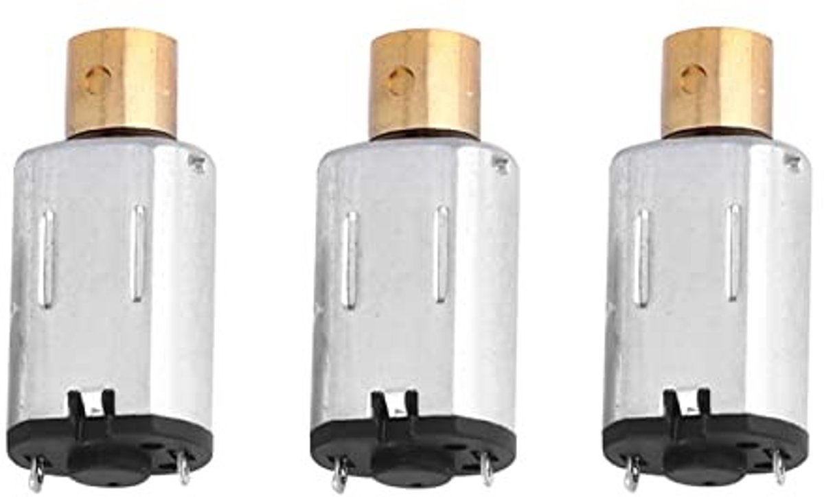 aladdien - Mini Vibratie Motor - Eccentrisch Wiel - Voor diverse toepassingen - 1.5V 3V 6V - 1000RPM - Geschikt voor schoonheidsinstrumenten - Compact