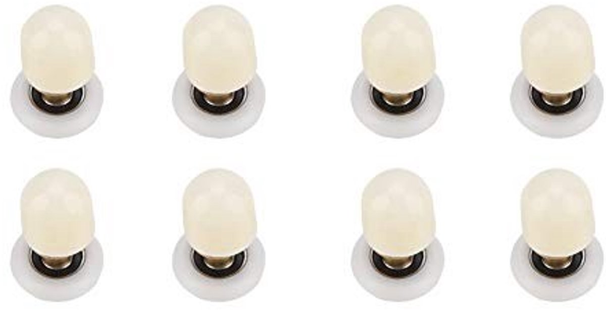 aladdien - Douchecabine Rollers - Glazen Schuifdeuren - Roestbestendig - Messing - Badkamer Accessoires - 25mm - 8 Stuks - Geschikt voor Douchedeuren