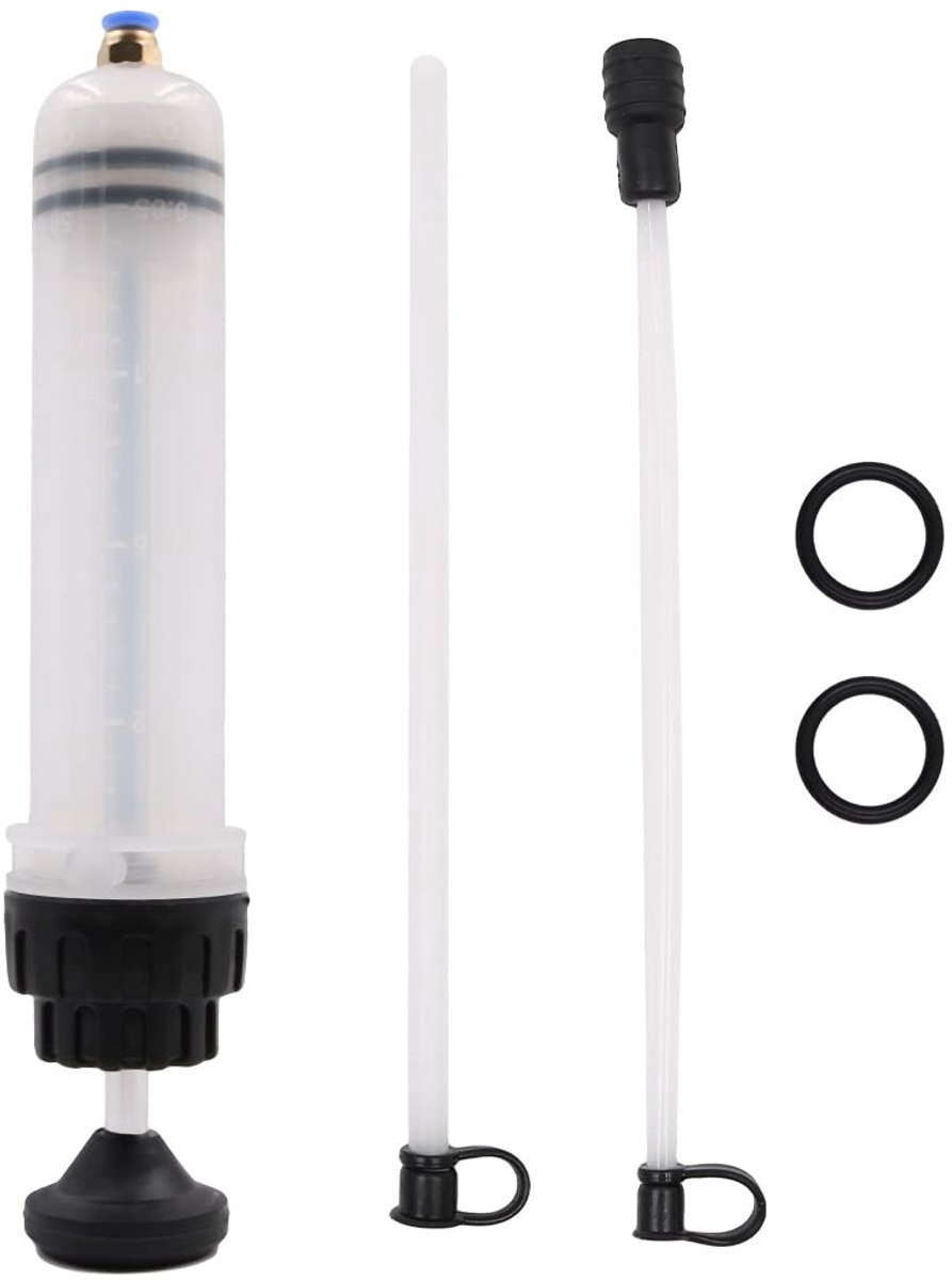 aladdien - 200ml Oil Suction Syringe - Handmatige Pomp - Voor Motorolie en Koelvloeistof - Geschikt voor Diverse Voertuigen - Praktisch en Efficiënt