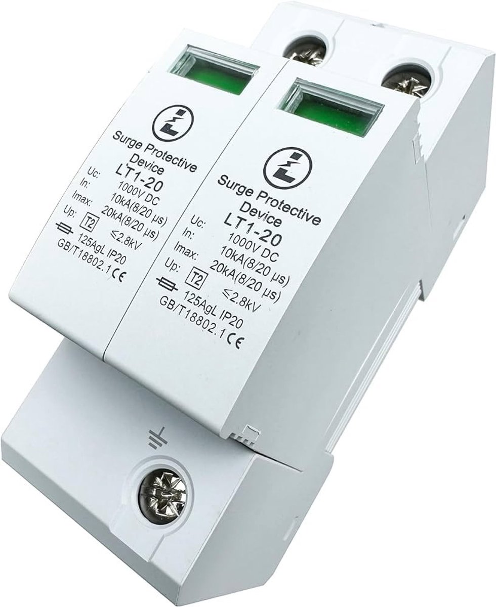 aladdien - DC Arrestor - 2P 250v DC - Vlamvertragend en veilig - Compact formaat - Overspanningsbeveiliging - Geschikt voor diverse toepassingen - M..