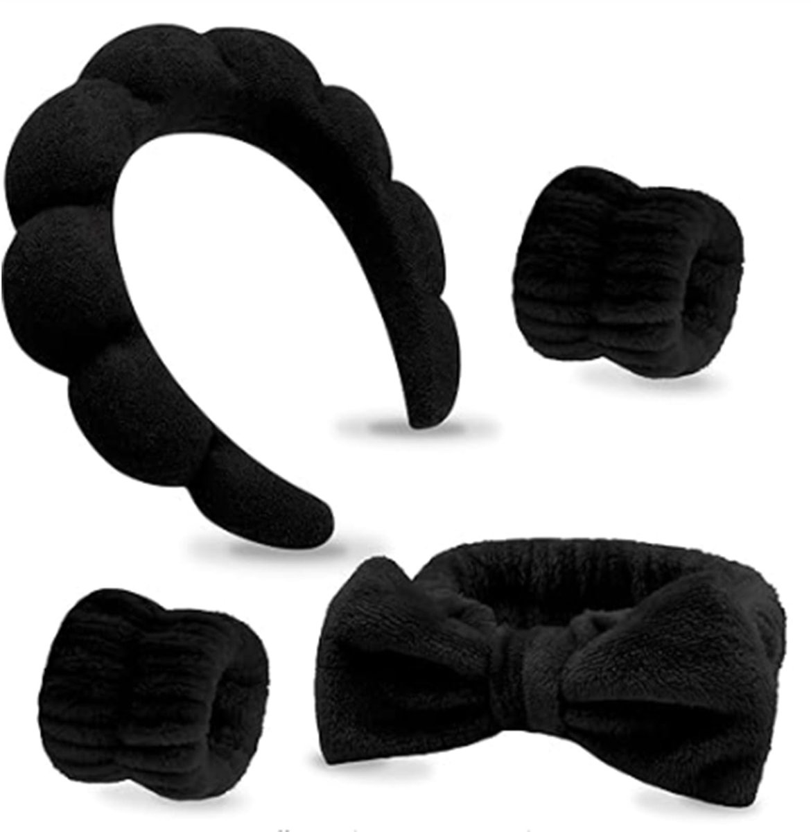 NTHProducts - Skincare Set of 4 Headbands - Zachte en Duurzame Haarbanden - Ideaal voor Make-up en Gezichtsverzorging - Kleurvol en Comfortabel - Perfe...