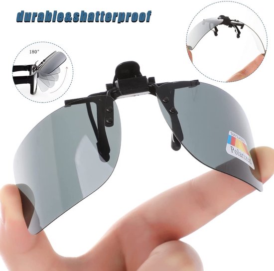 Pack van 4 Clip-on Zonnebrillen - Gepolariseerd en UV-Bescherming — afbeelding 4
