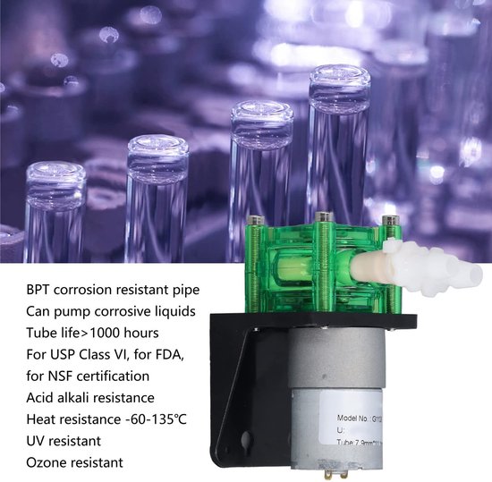 Allecto - Peristaltische Pomp - Titratiepompen - Hoogstromend - Groen - DC12V - 700 ml per minuut - Geschikt voor laboratoria - Compact formaat van Merkloos — afbeelding 4