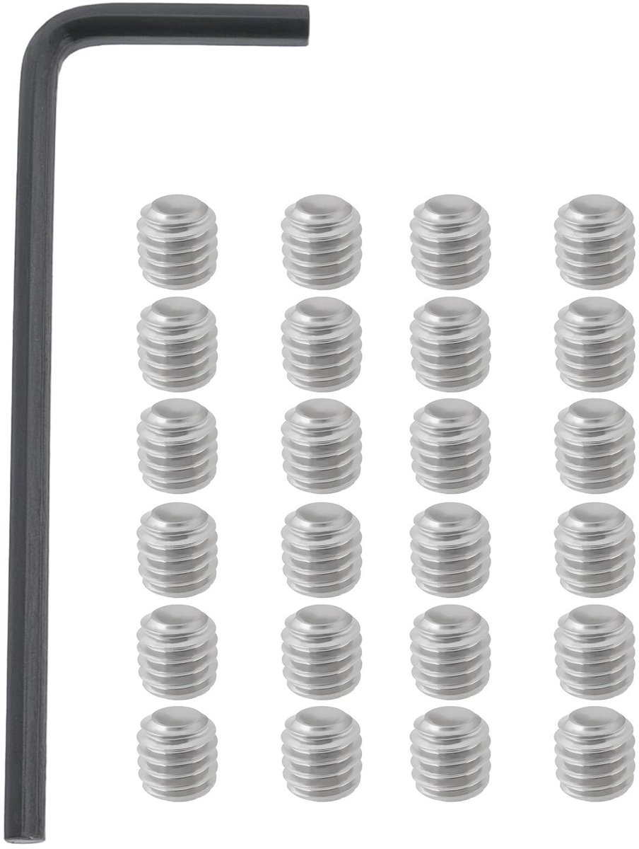 aladdien - RVS Zeskant Schroeven - 60 Stuks met Inbussleutel - Perfect voor Deurgrepen en Precisie Machines - Sterk en corrosiebestendig - Ideaal vo..
