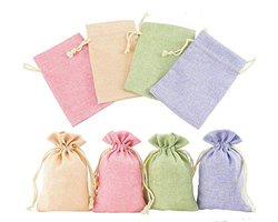 Allecto - ToBeIT Jute Zakjes - Cadeauzakjes met Trekkoord - Perfect voor Bruiloft en Feest - Set van 24 - Natuurlijke Jute Zakjes - Geschikt voor S...