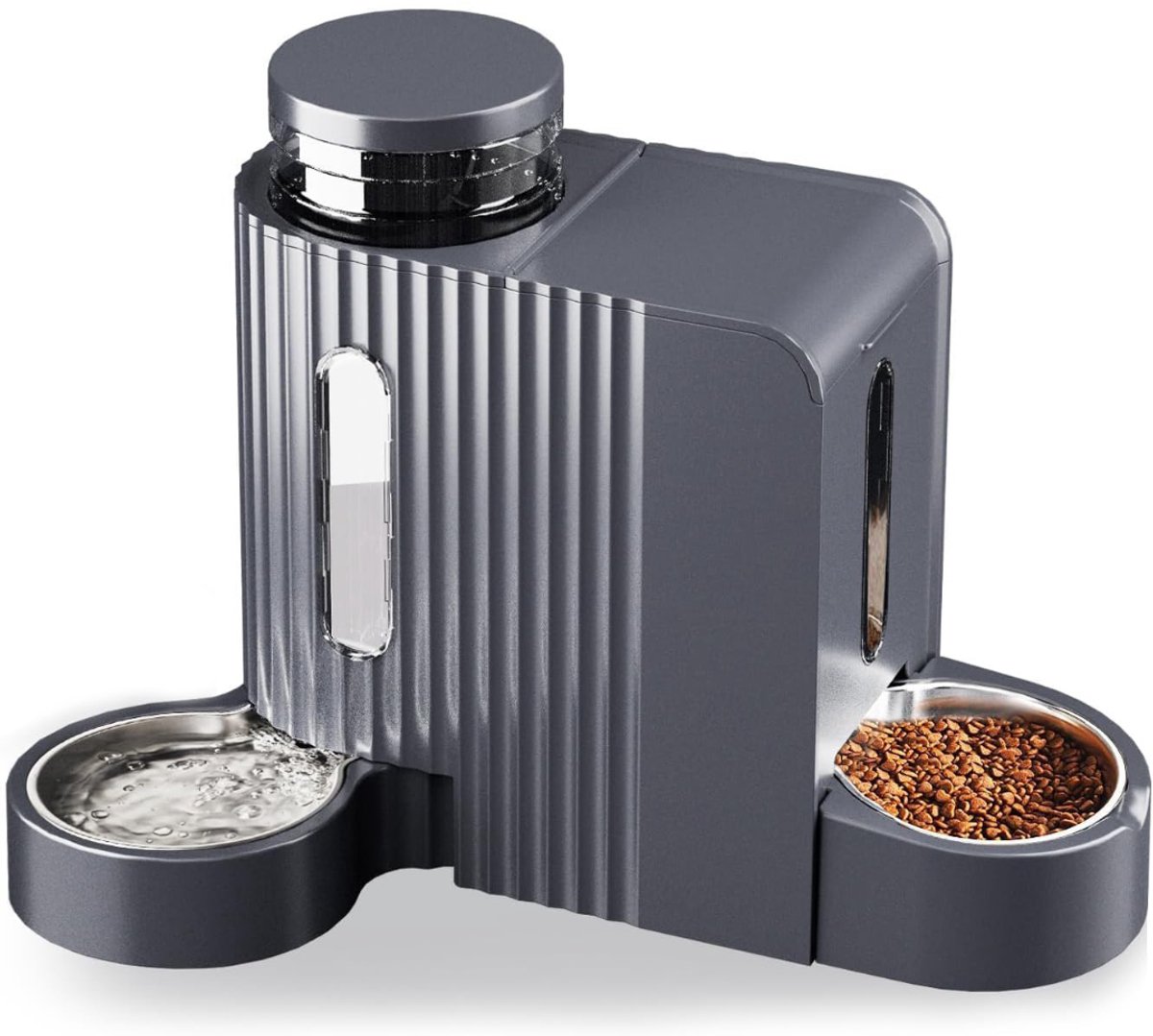 TopChoice® Automatische Voerbak - Voerdispenser - Voerautomaat - 3 Liter - Grijs