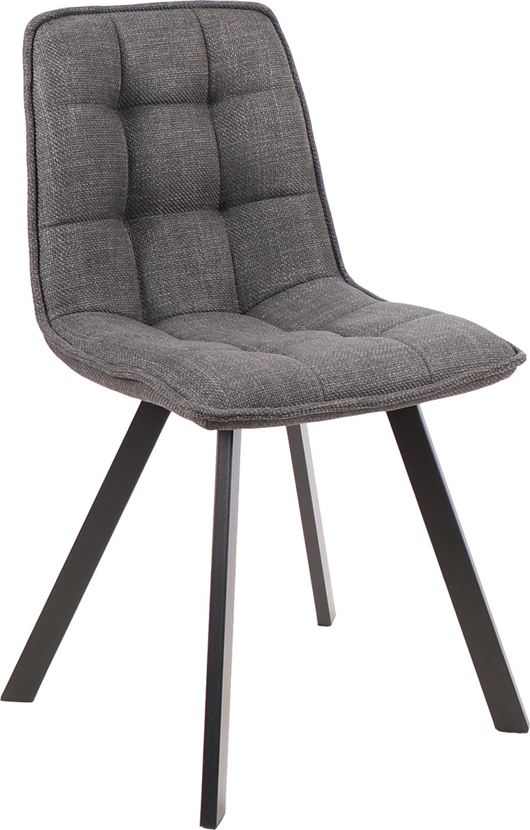 Eetkamerstoel S260 Eduard – stof antraciet – H87 x B47 x D57 cm
