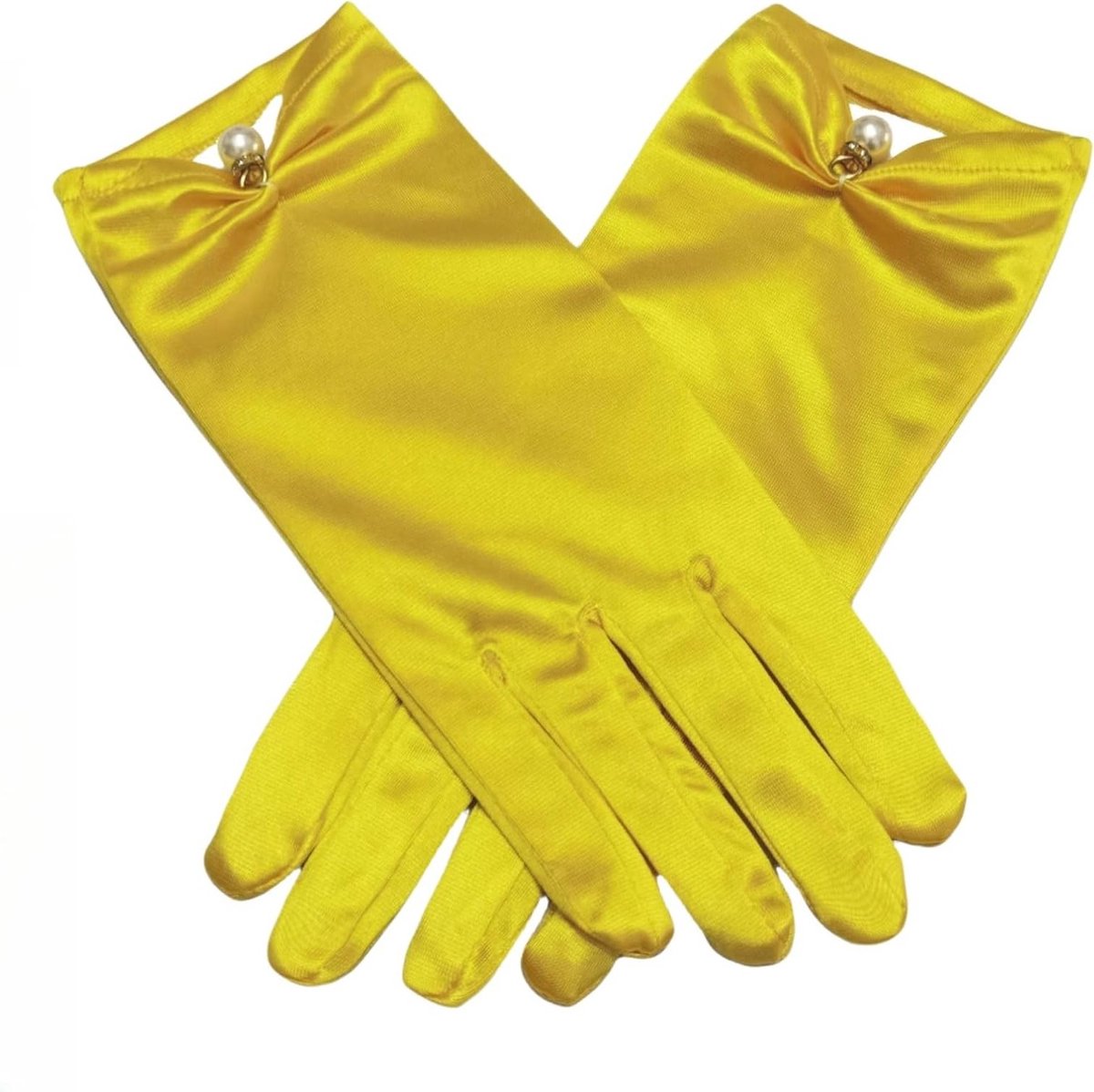 Korte Satijnen Handschoenen voor Dames, Perfect voor Avondfeesten, Bruiloften en Gala's, Vintage 1920s Stijl