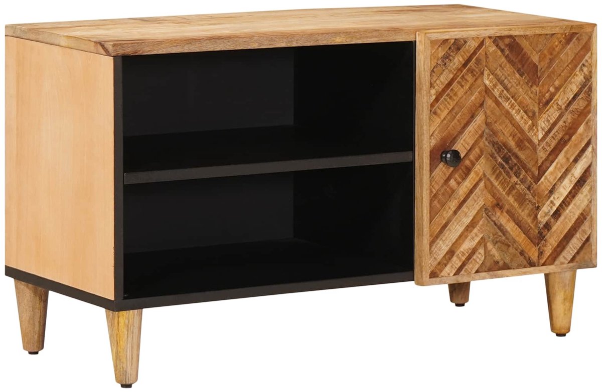vidaXL - Opbergkasten - Bruin - 80 - x - 31,5 - x - 46 - cm - Massief - Mango - Hout