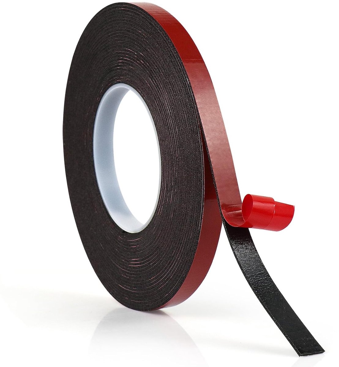 Dubbelzijdig EVA-schuimtape 1,5 mm dik voor handwerk en thuiskantoor, hoge hechtkracht, zwart, 1,5 mm x 12 mm x 10 m