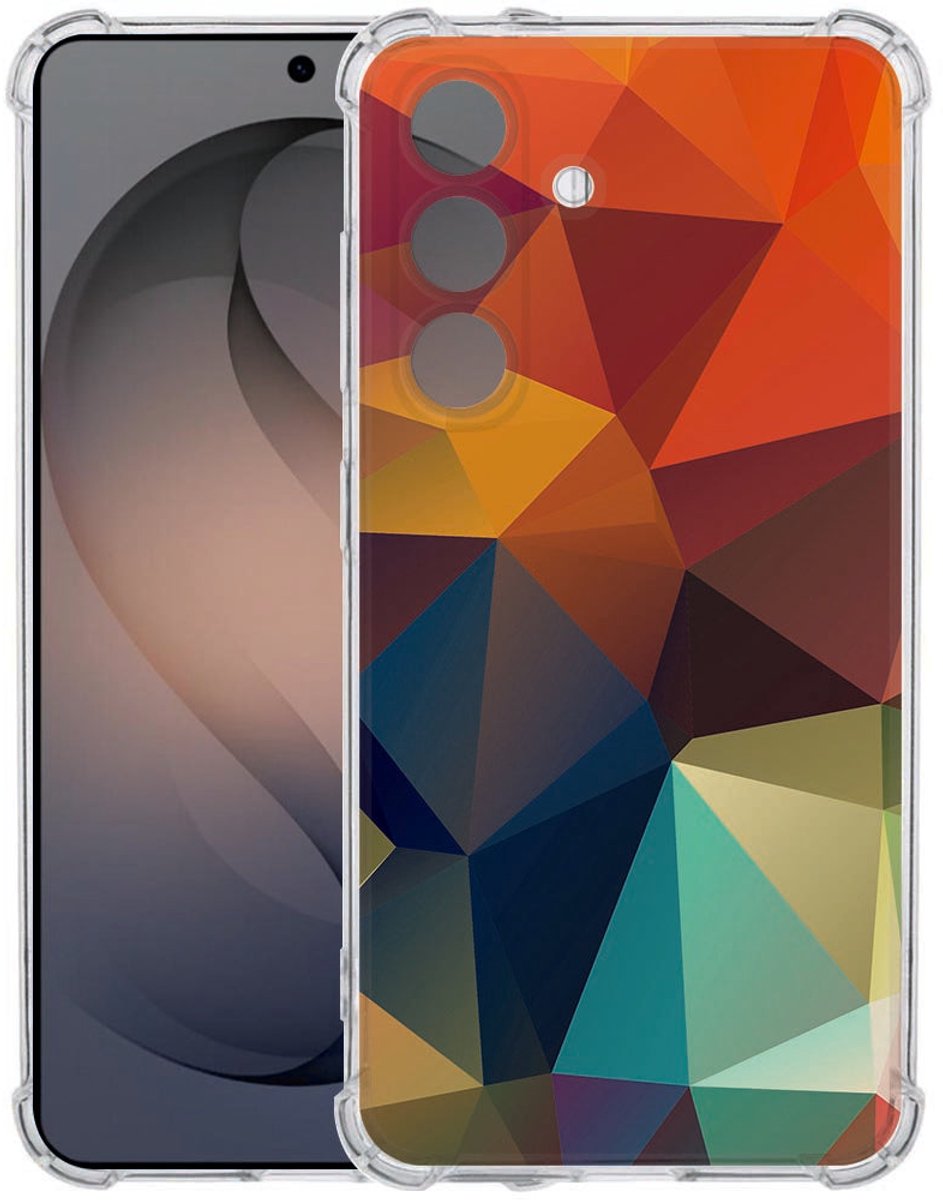 voor TPU Back Cover Samsung Galaxy S26 Polygon Color Shockproof
