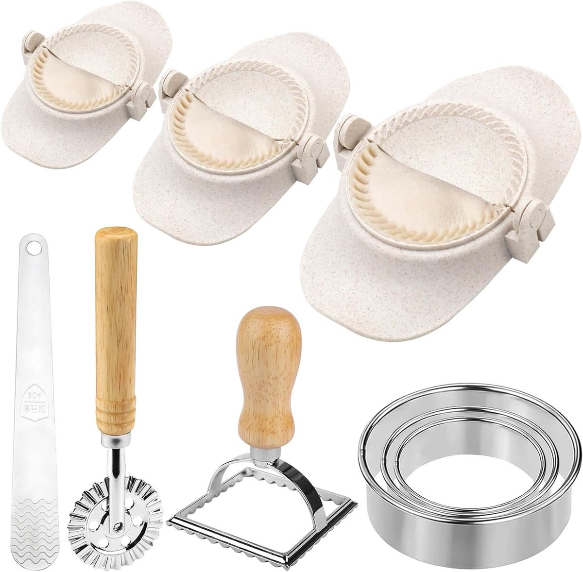 Dumpling Maker Set - Ravioli Vorm - Thuis Keuken - 9 Delig - 550 Gram