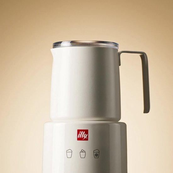 illy - Elektrische melkopschuimer - RVS - Zwart - Voor warm en koud melkschuim - barista kwaliteit thuis
