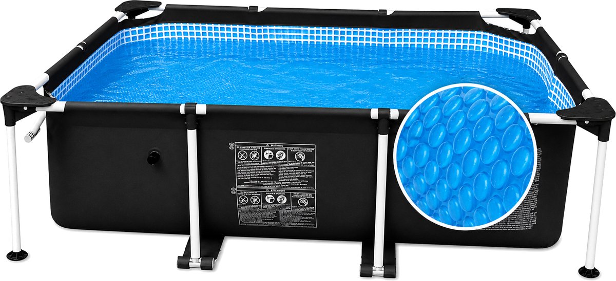 Hoppa! Solarzeil - Zwembadafdekking - Zwembadcover - Zwembadisolatie - Zwembad zeil | Blauw | 300 x 200 cm