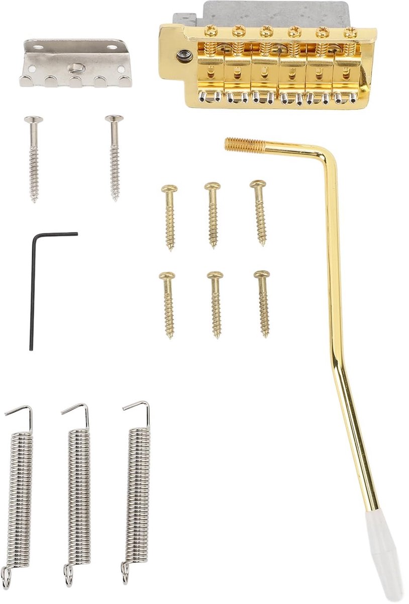 Allecto - Gitaar Tremolo Brug - Vintage Gitaarbrug - Nostalgische uitstraling - Vervanging voor Strat Style Gitaren - Stevige constructie