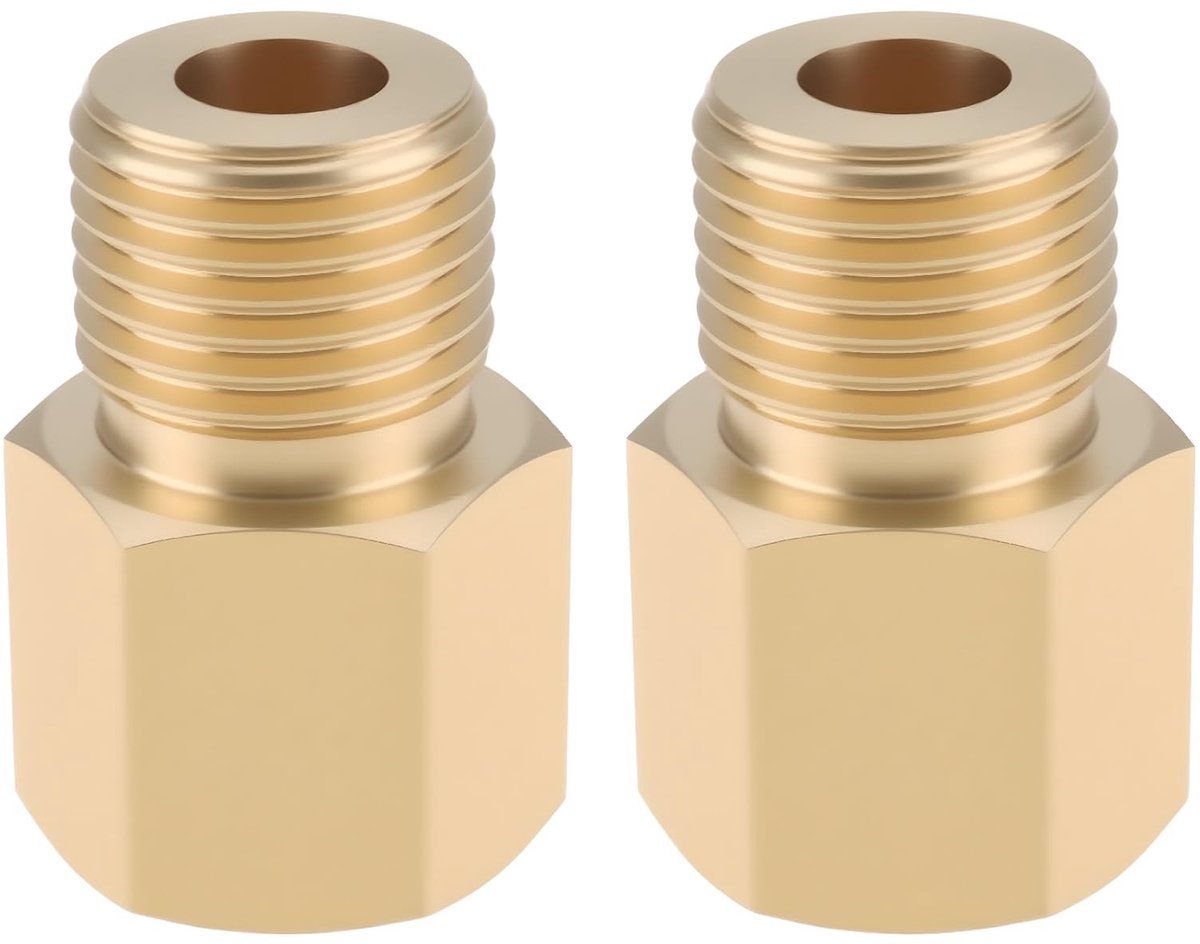 Allecto - Brass Wire Adapter - M14 x 1.5 en M16 x 1.5 - Voor Radiator en Oliekoeler - Duurzaam en Betrouwbaar - Geschikt voor verschillende toepass...