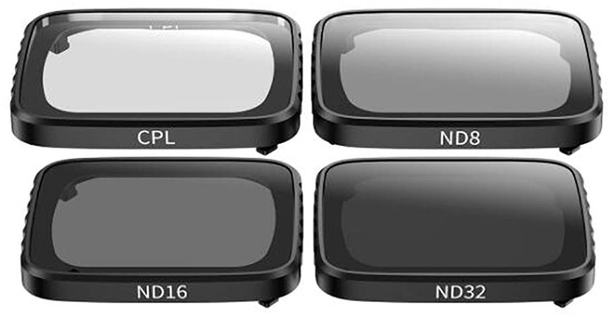 4 Pack Camera Lens Filters - Multi Coated Filters - Compatibel met Mavic AIR 2s - Filter High Transmittance - Integrated Modeling Frame (ND8 ND16 ND32 CPL)